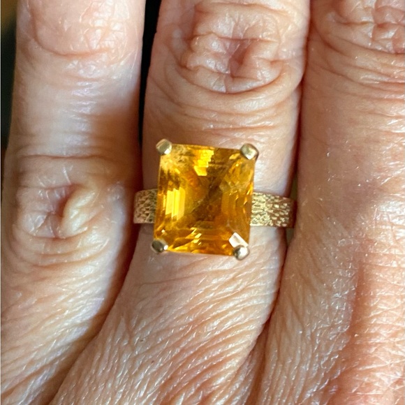 Stunning Citrine Ring 14kt - Picture 6 of 6